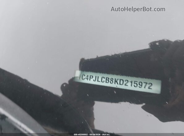 1C4PJLCB8KD215972 2019 JEEP CHEROKEE Серый Вид подкапотного пространства