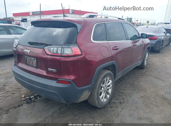 1C4PJLCB8KD286105 2019 JEEP CHEROKEE Темно-бордовый Задняя правая четверть