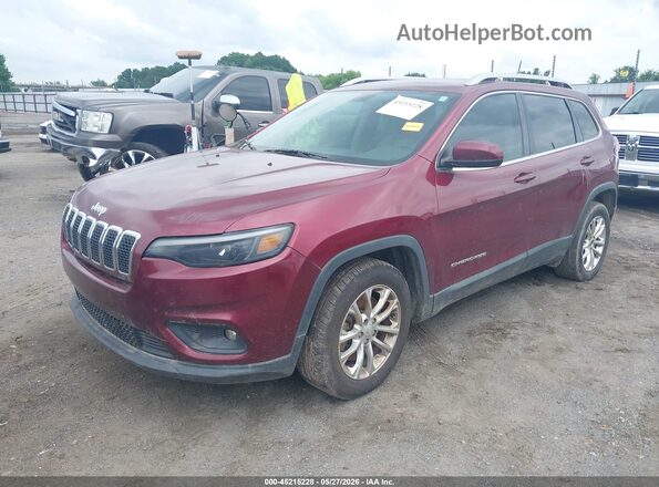 1C4PJLCB8KD286105 2019 JEEP CHEROKEE Темно-бордовый Передняя левая четверть