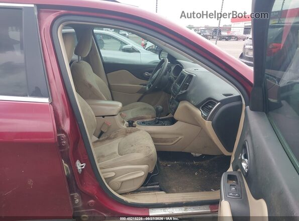 1C4PJLCB8KD286105 2019 JEEP CHEROKEE Темно-бордовый Вид салона спереди