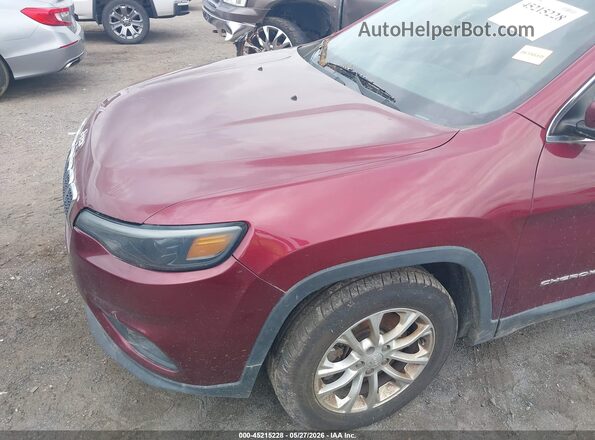 1C4PJLCB8KD286105 2019 JEEP CHEROKEE Темно-бордовый Вид спереди