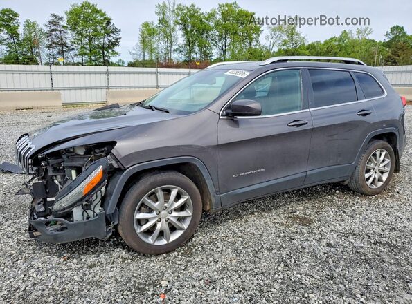 1C4PJLDB8JD573246 2018 JEEP CHEROKEE Серый Передняя левая четверть