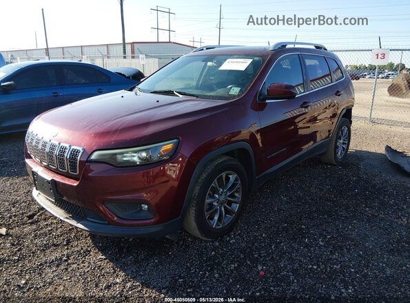 1C4PJLLBXKD242090 2019 JEEP CHEROKEE Red წინა მარცხენა ხედი სამი მეოთხედიდან