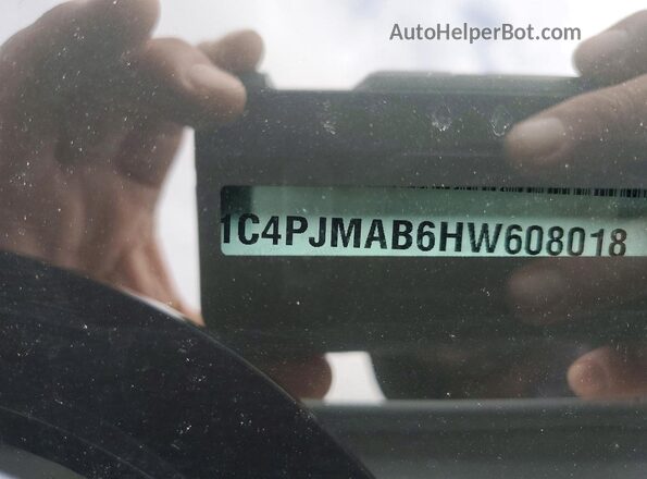 1C4PJMAB6HW608018 2017 JEEP CHEROKEE Белый Вид наклейки с VIN-кодом