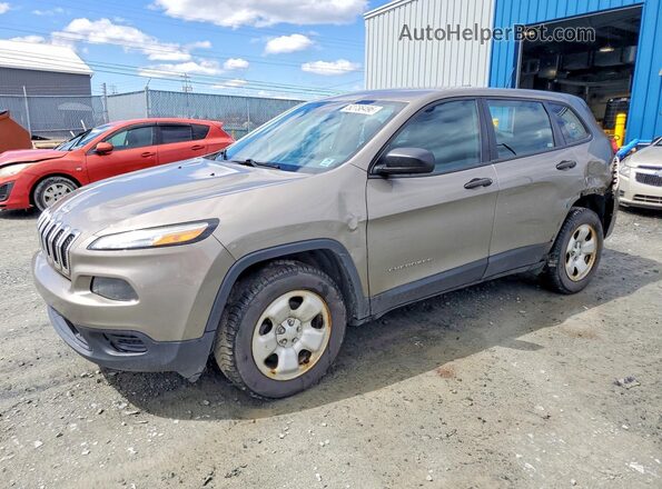 1C4PJMAS5HW509786 2017 JEEP CHEROKEE Tan Vista tres cuartos delantera izquierda