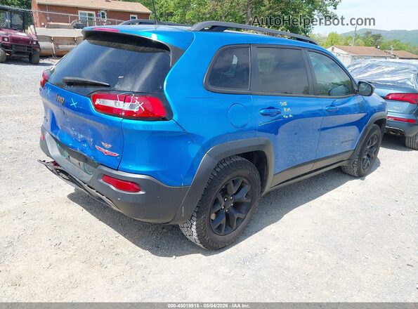 1C4PJMBB9JD546324 2018 JEEP CHEROKEE Blue Tył prawy