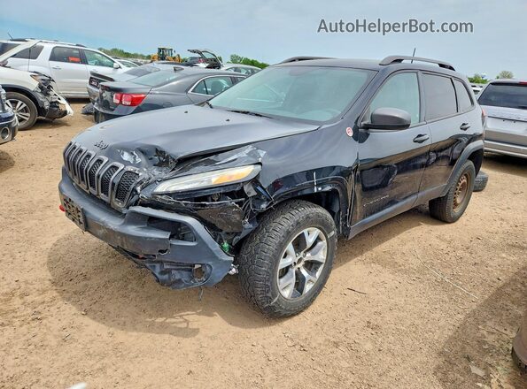 1C4PJMBBXHW521110 2017 JEEP CHEROKEE Черный Передняя левая четверть