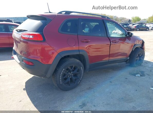 1C4PJMBBXHW635107 2017 JEEP CHEROKEE Бордовый Задняя правая четверть