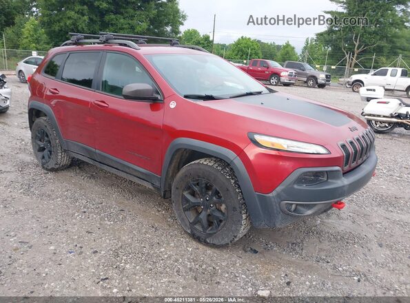 1C4PJMBS1GW120799 2016 JEEP CHEROKEE Бордовый Передняя правая четверть