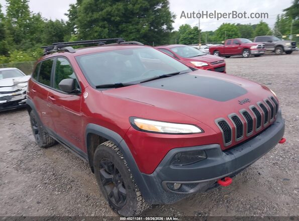 1C4PJMBS1GW120799 2016 JEEP CHEROKEE Бордовый Вид спереди