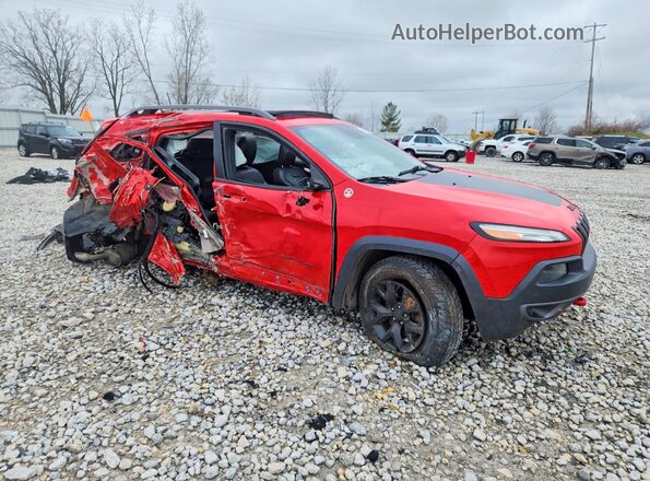 1C4PJMBS2HW574819 2017 JEEP CHEROKEE Red Передня права чверть