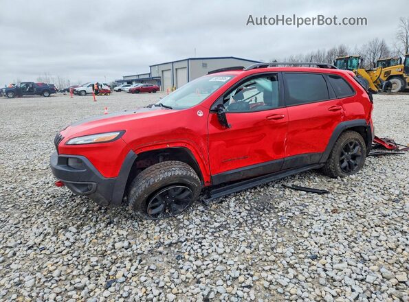 1C4PJMBS2HW574819 2017 JEEP CHEROKEE Red Передня ліва чверть