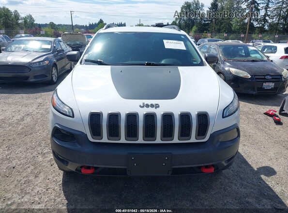 1C4PJMBS2HW602263 2017 JEEP CHEROKEE Белый Вид задней части салона