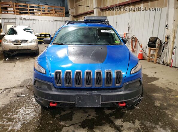 1C4PJMBX3JD529904 2018 JEEP CHEROKEE Blue Widok z przodu