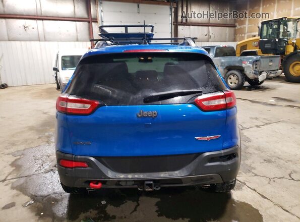 1C4PJMBX3JD529904 2018 JEEP CHEROKEE Blue Widok z tyłu