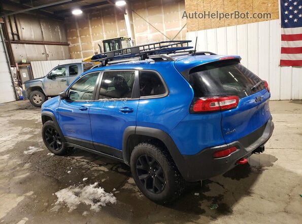 1C4PJMBX3JD529904 2018 JEEP CHEROKEE Blue Tył lewy