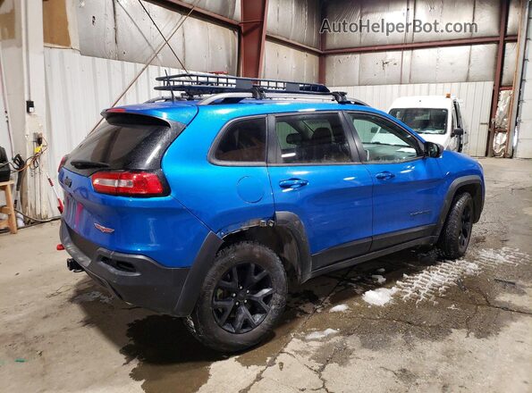1C4PJMBX3JD529904 2018 JEEP CHEROKEE Blue Tył prawy