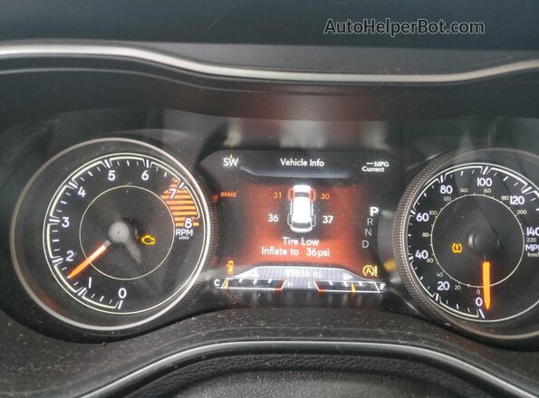 1C4PJMBX3KD393761 2019 JEEP CHEROKEE Черный Вид щитка приборов