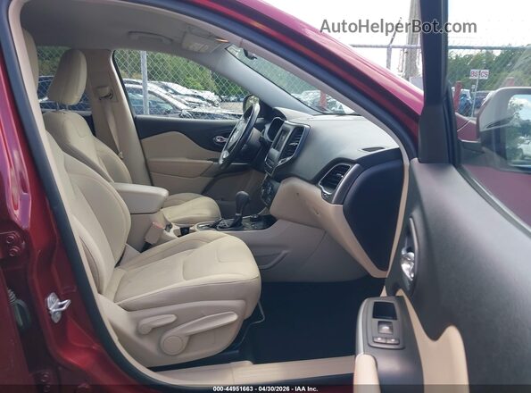 1C4PJMCB2KD469053 2019 JEEP CHEROKEE Burgundy Widok wnętrza z przodu