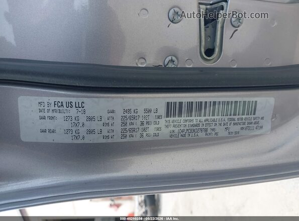1C4PJMCB3KD278788 2019 JEEP CHEROKEE Silver Շարժիչի բաժամունքի տեսք
