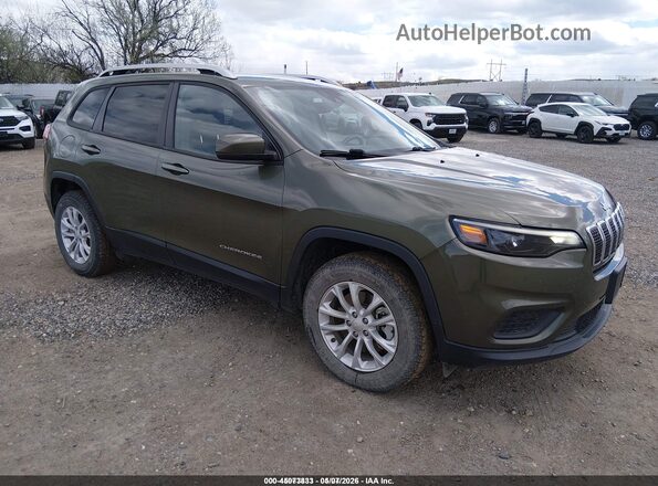 1C4PJMCB7MD242749 2021 JEEP CHEROKEE Зеленый Передняя правая четверть