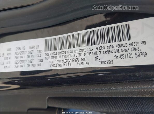 1C4PJMCS0GW142825 2016 JEEP CHEROKEE Черный Вид подкапотного пространства
