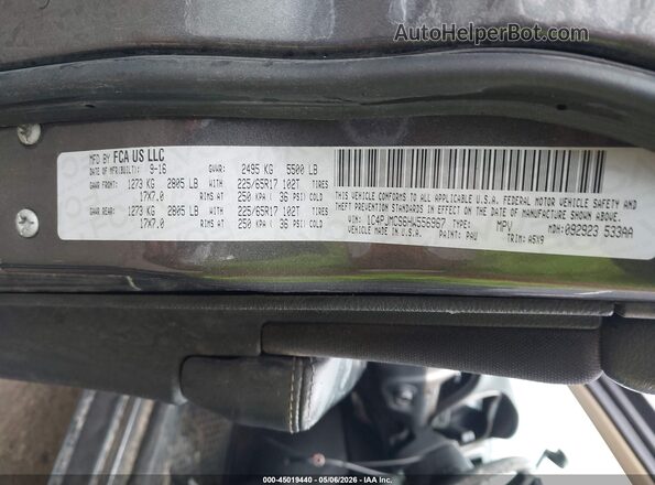 1C4PJMCS6HW556967 2017 JEEP CHEROKEE Gray Widok komory silnika