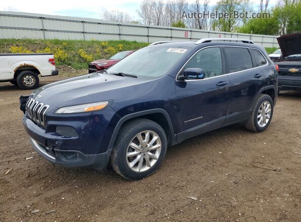 1C4PJMDB6GW326164 2016 JEEP CHEROKEE Синий Передняя левая четверть