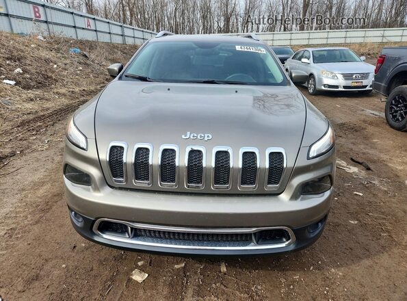 1C4PJMDS4HW655382 2017 JEEP CHEROKEE Желто-коричневый Вид спереди