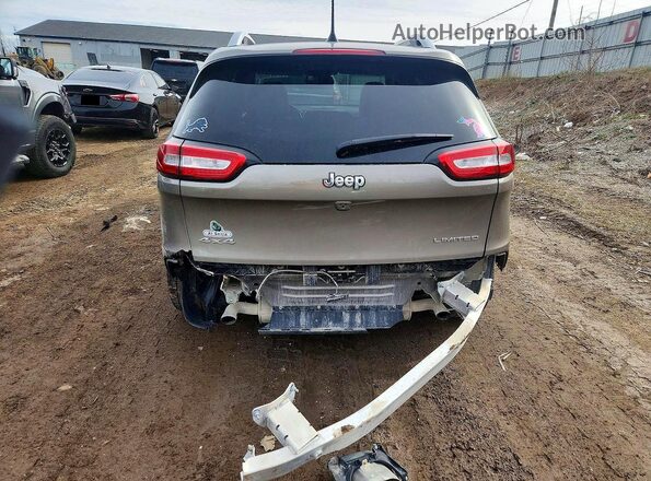 1C4PJMDS4HW655382 2017 JEEP CHEROKEE Желто-коричневый Вид сзади
