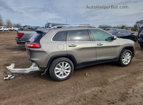 1C4PJMDS4HW655382 2017 JEEP CHEROKEE Желто-коричневый Задняя правая четверть