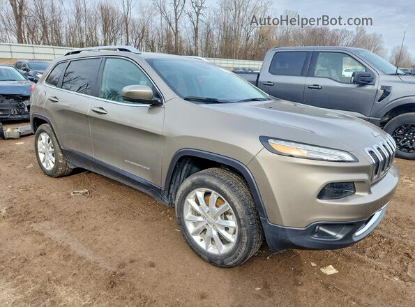 1C4PJMDS4HW655382 2017 JEEP CHEROKEE Желто-коричневый Передняя правая четверть