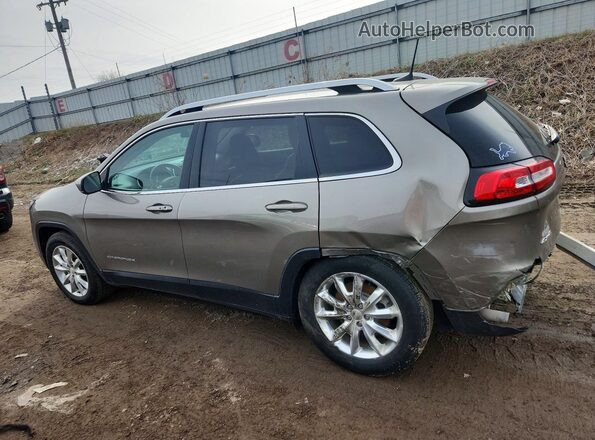1C4PJMDS4HW655382 2017 JEEP CHEROKEE Желто-коричневый Задняя левая четверть