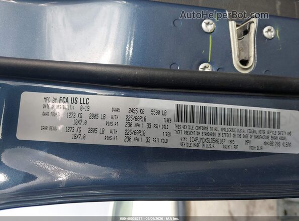 1C4PJMDX5LD506107 2020 JEEP CHEROKEE Blue Widok komory silnika