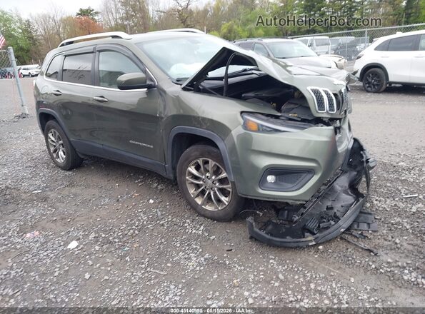 1C4PJMLBXKD141024 2019 JEEP CHEROKEE Зеленый Передняя правая четверть