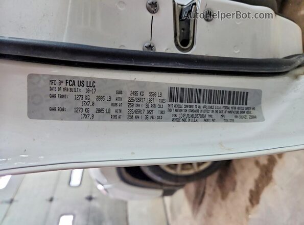 1C4PJMLX8JD571810 2018 JEEP CHEROKEE White Widok naklejki z numerem VIN