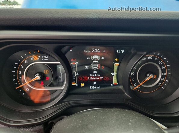 1C4PJXDG1RW305884 2024 JEEP WRANGLER Blue Вид щитка приладів