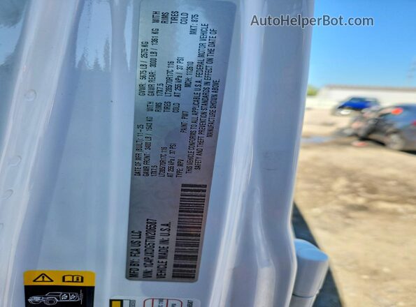 1C4PJXDG5TW206587 2026 JEEP WRANGLER Белый Вид наклейки с VIN-кодом