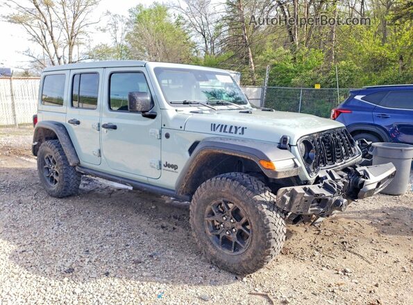 1C4PJXDGXRW243840 2024 JEEP WRANGLER Зеленый Передняя правая четверть
