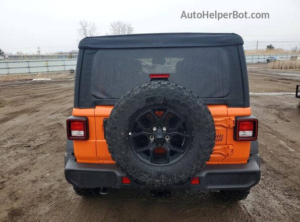 1C4PJXDNXSW593151 2025 JEEP WRANGLER Orange Вид ззаду