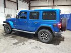 2024 Jeep Wrangler Sahara Blue vin: 1C4PJXEG2RW253633 Damage: Left Rear Door, Dent(S) W/No Paint Dmg, < 1/8 Inch