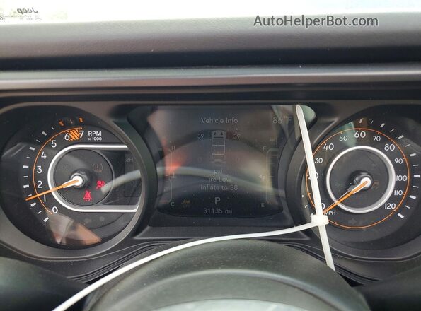 1C4PJXEG8SW535796 2025 JEEP WRANGLER Blue Вид щитка приладів