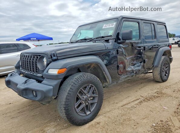 1C4PJXKN7RW235437 2024 JEEP WRANGLER Черный Передняя левая четверть