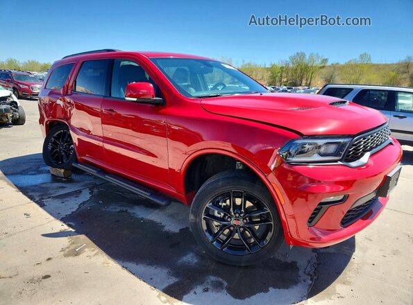 1C4RDJDG4MC863235 2021 DODGE DURANGO Красный Передняя правая четверть