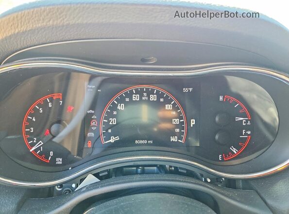 1C4RDJDG8HC766531 2017 DODGE DURANGO Белый Вид щитка приборов