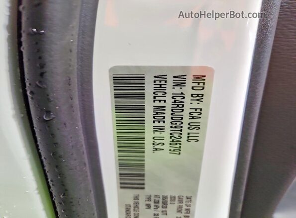 1C4RDJDG9TC246797 2026 DODGE DURANGO White Vista interior de 360 grados