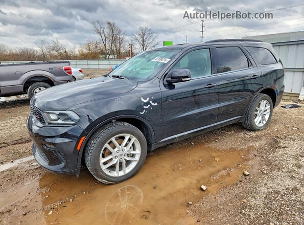 1C4RDJDGXPC603457 2023 DODGE DURANGO Черный Передняя левая четверть