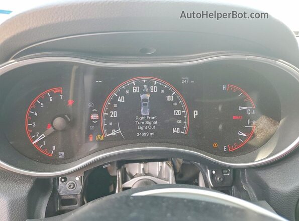 1C4RDJFG6LC443424 2020 DODGE DURANGO Белый Вид щитка приборов