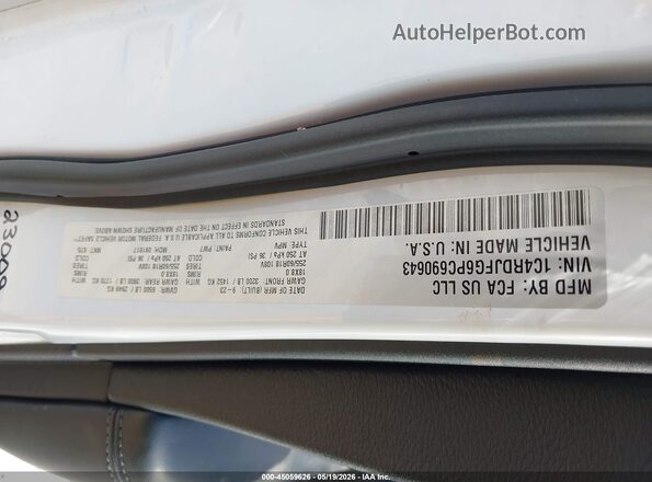 1C4RDJFG6PC690643 2023 DODGE DURANGO Белый Вид подкапотного пространства