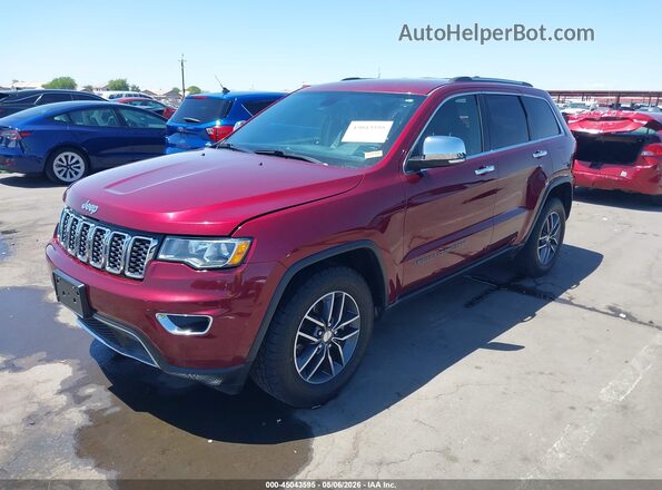 1C4RJEBG4HC828896 2017 JEEP GRAND CHEROKEE Темно-бордовый Передняя левая четверть
